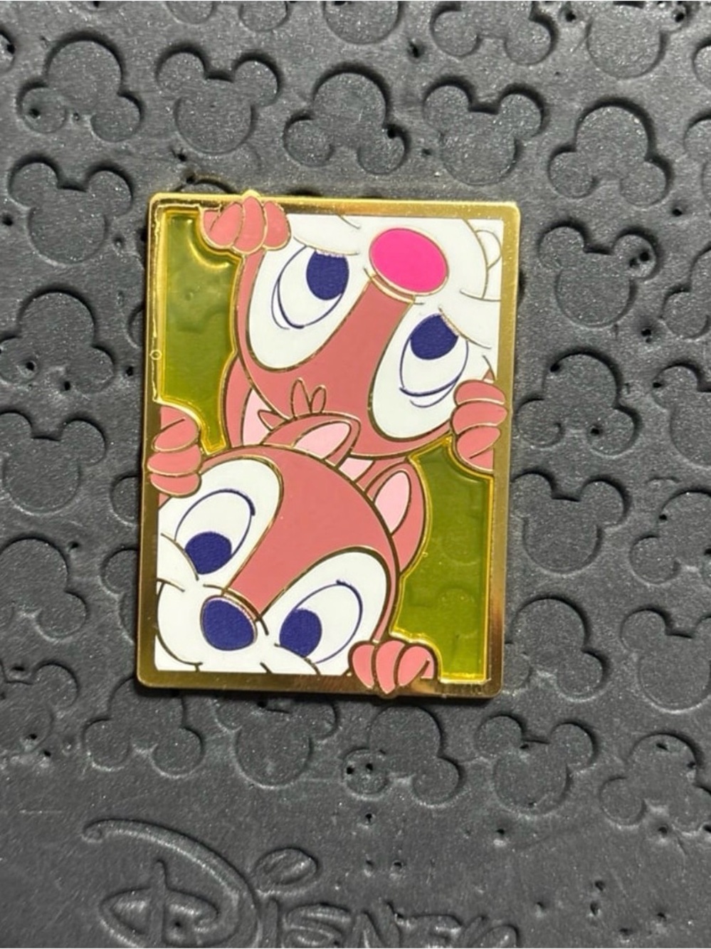 Disney Chip 'n' Dale Enamel Pin with Gold Trim